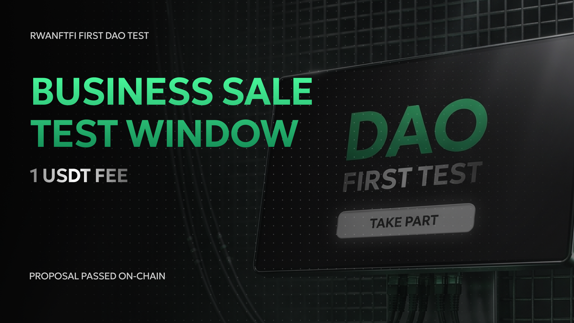 การโหวต DAO ครั้งแรกเปิดแล้ว - เปิดใช้งาน Business Sale ชั่วคราว