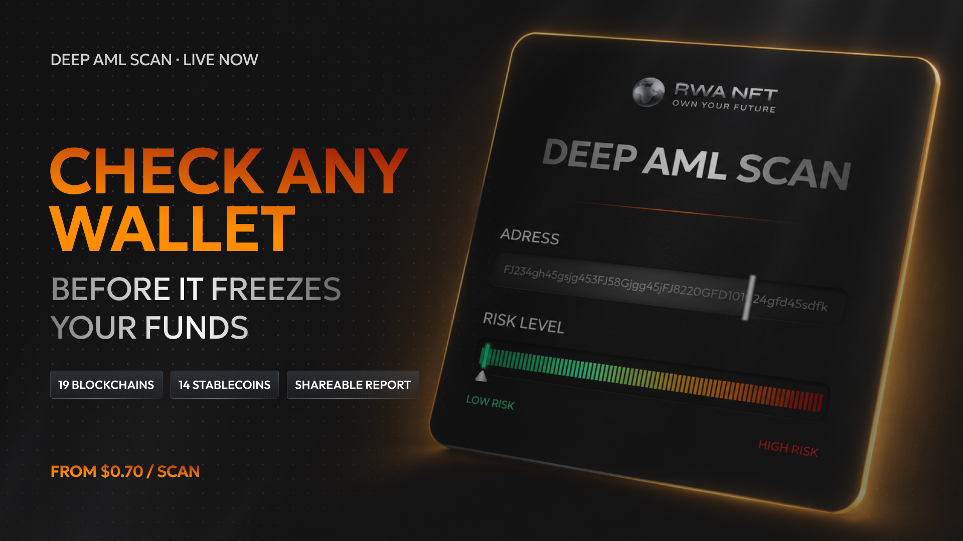 RWANFTFI AML Checker Is Live - Scan Any Wallet from $0.70